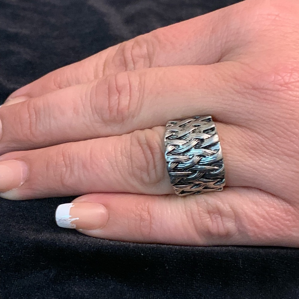 Silver braid ring